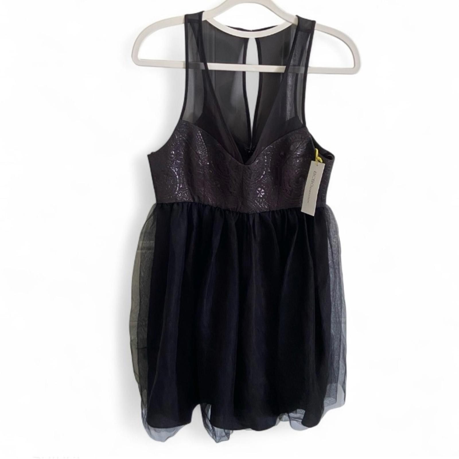 BCBGeneration BCBGeneration Black Tulle Sleeveless Dress Mesh Womens Sz 4 Size S / US 4 / IT 40 - 1 Thumbnail