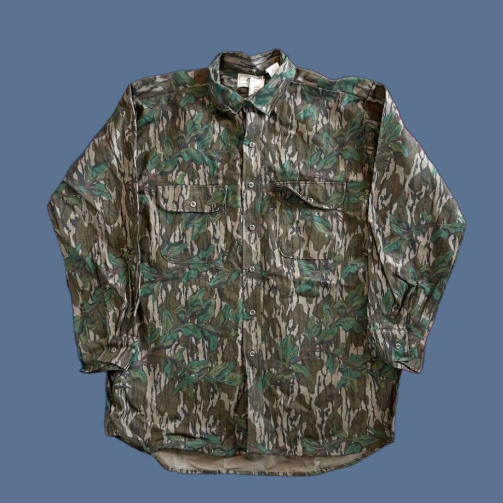 Vintage VINTAGE Mossy Oak Greenleaf Camo Jacket Mens XL Hunting 80s USA Camouflage Shirt? Size US XL / EU 56 / 4 - 1 Thumbnail
