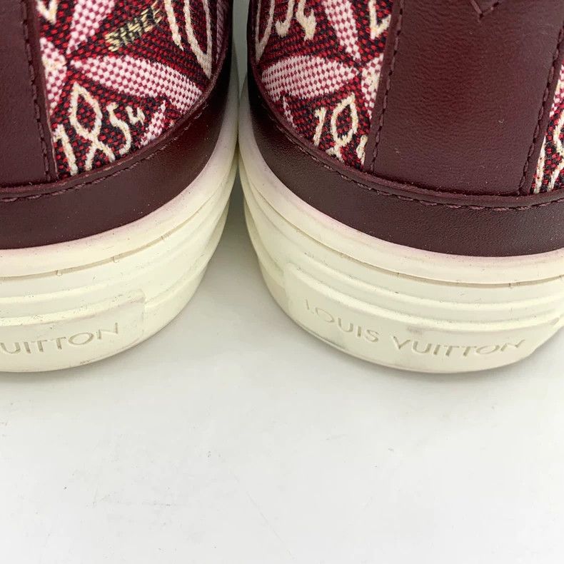 Louis Vuitton Louis Vuitton Dark red logo presbyopic print lace-up casua Size US 5.5 / IT 35.5 - 9 Thumbnail