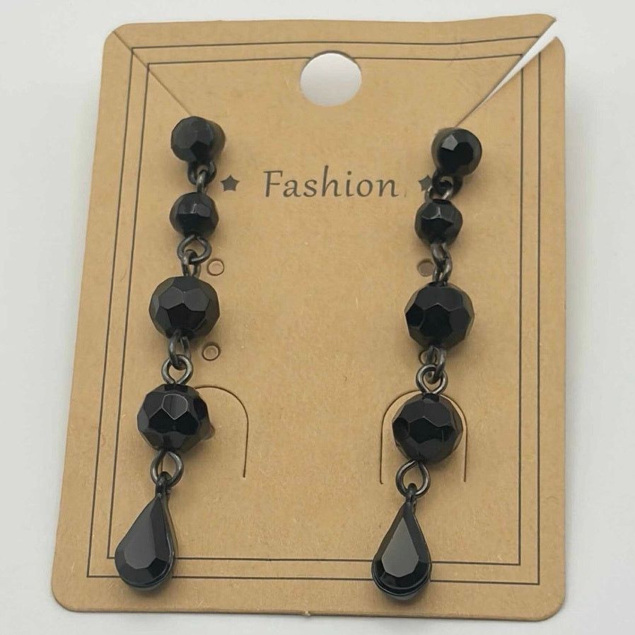 Other Black Gothic Beaded Earrings Size ONE SIZE - 2 Thumbnail