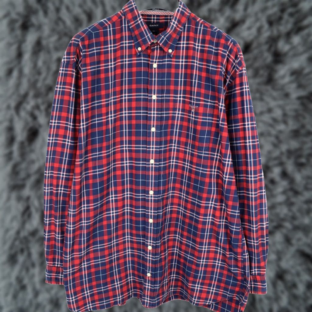 Gant Gant Burlington Twill Shirt Men's 2XL Casual Plaid Button Down Size US XXL / EU 58 / 5 - 1 Thumbnail
