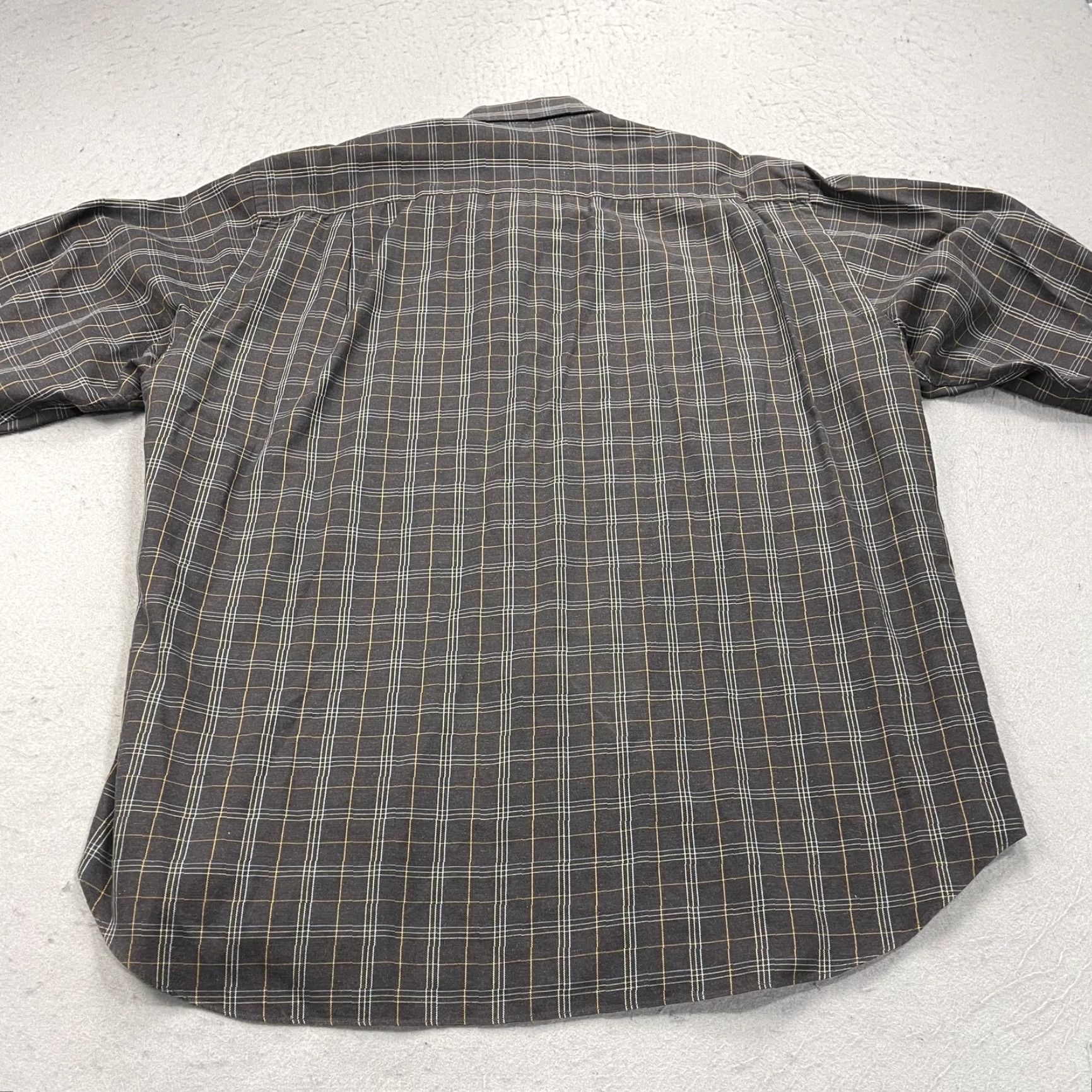 Brioni Brioni Shirt Mens L Gray Plaid Cotton Button Up Tailored Italy Neiman Marcus Size US L / EU 52-54 / 3 - 7 Thumbnail