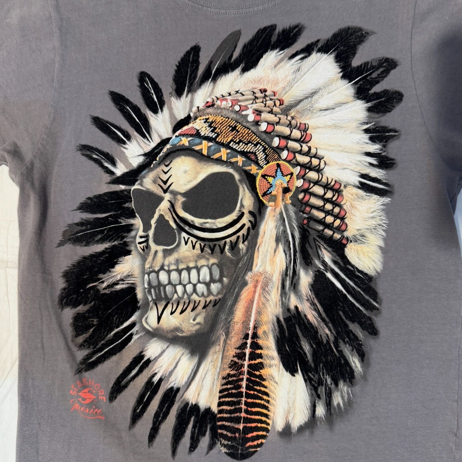 Other Seashore Indian Chief Skull Headdress Surfer Tshirt - S Size US S / EU 44-46 / 1 - 2 Thumbnail