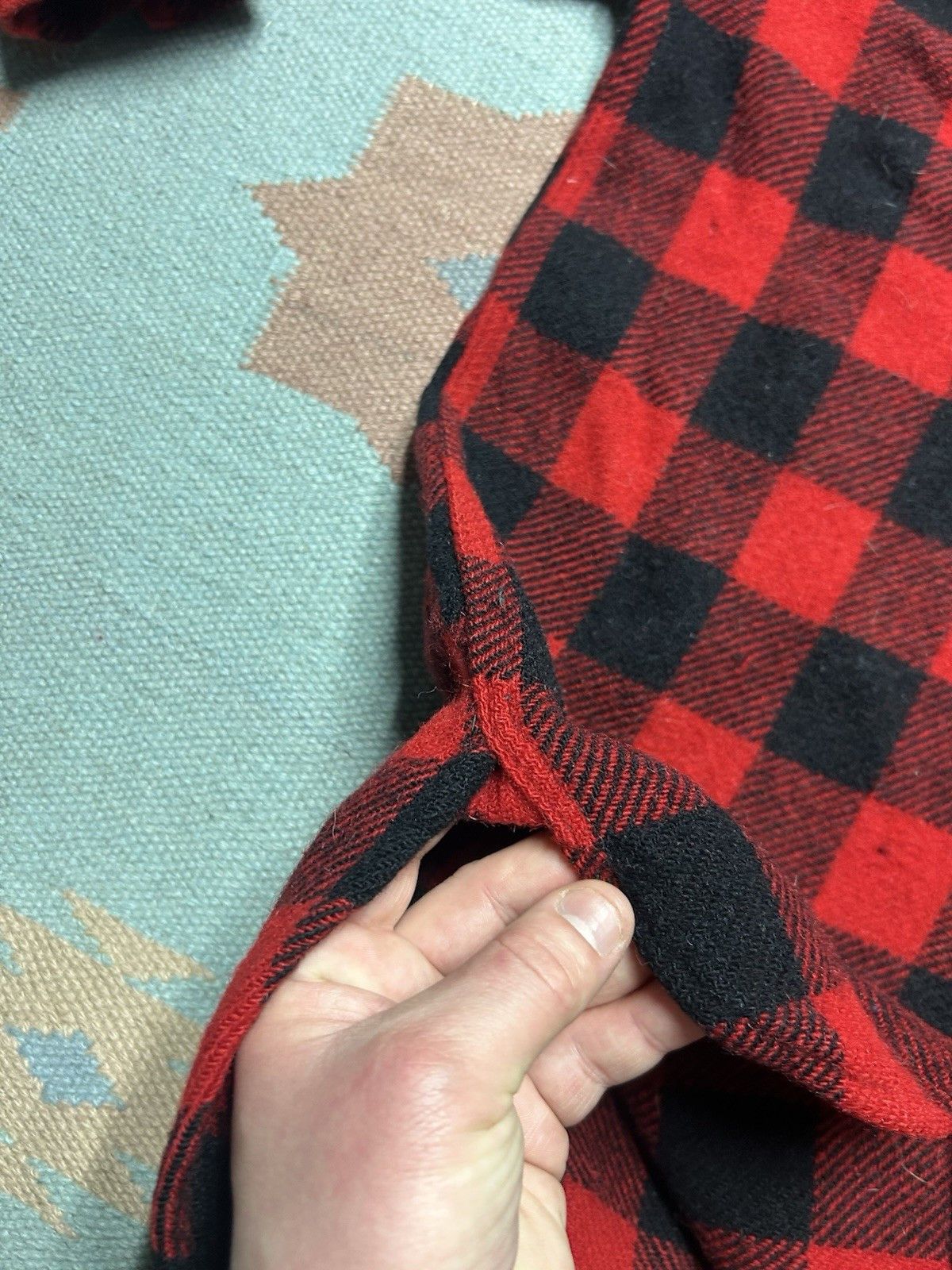 Vintage 50s wool flannel shirt buffalo plaid Frost Proof distress L Size US L / EU 52-54 / 3 - 15 Thumbnail