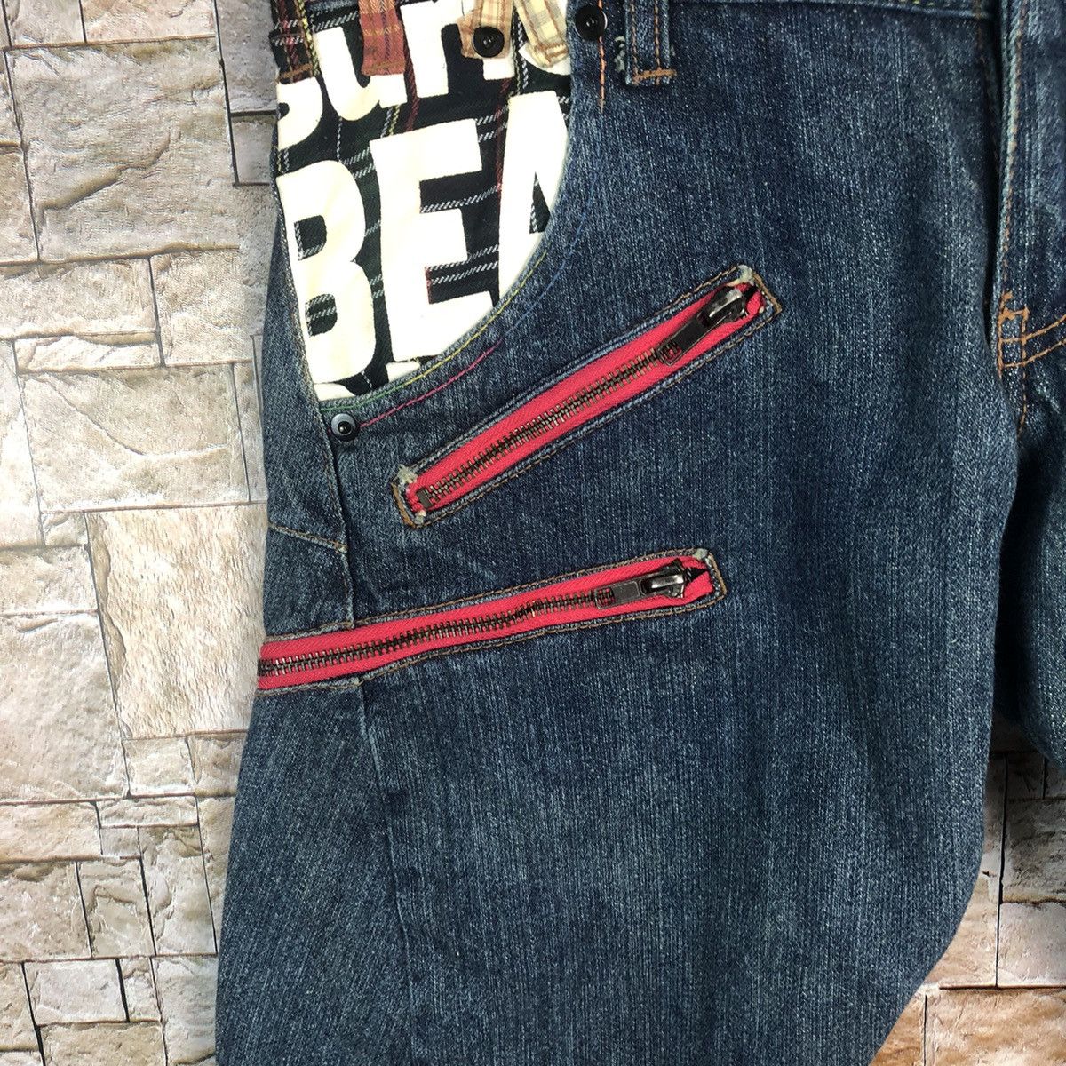 Other Surf Style Double Waist Blue Denim Pants #A72 Size US 31 - 10 Thumbnail