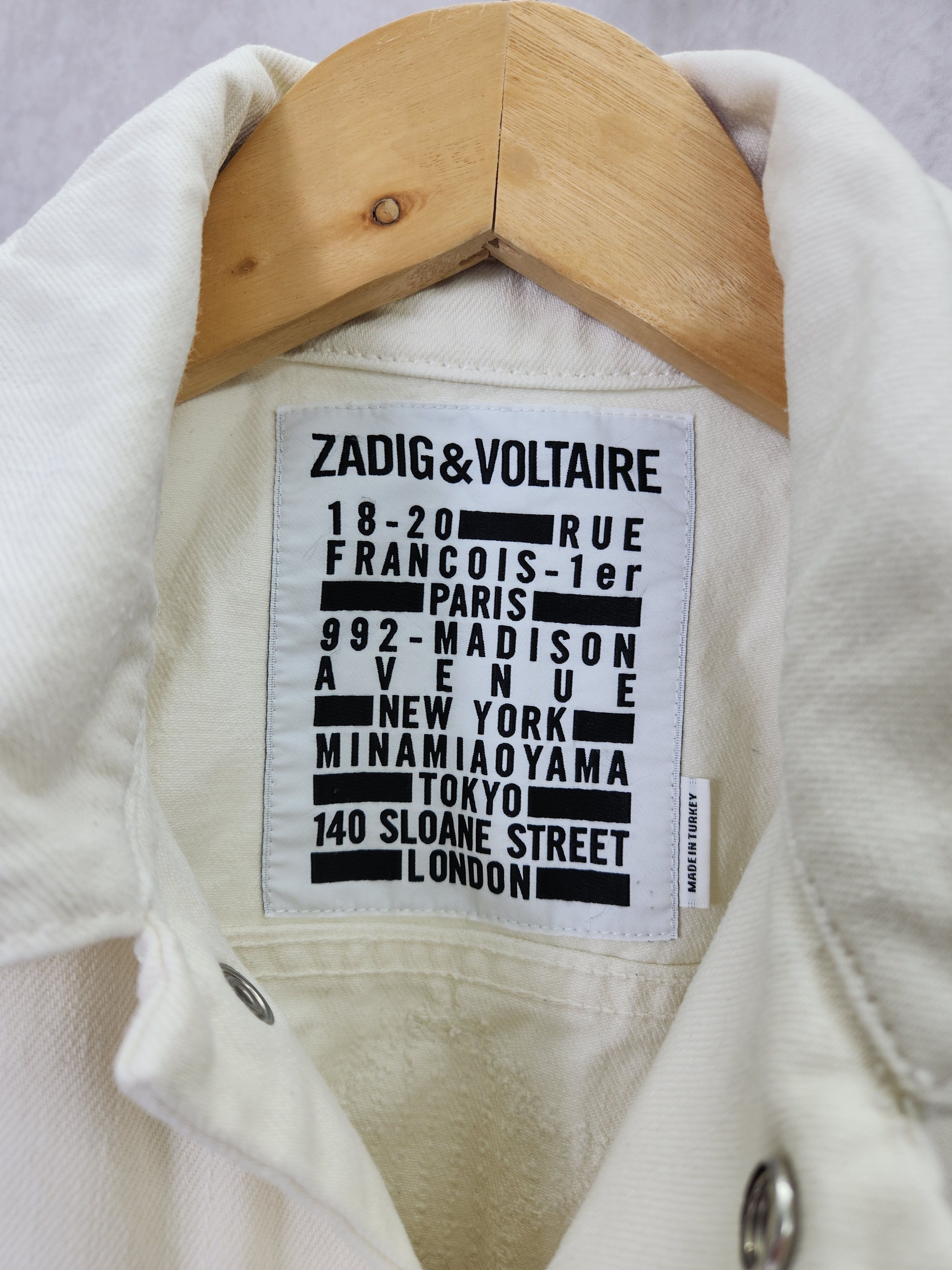 Zadig & Voltaire Zadig Voltaire white denim cotton jeans vest Size L / US 10 / IT 46 - 9 Thumbnail