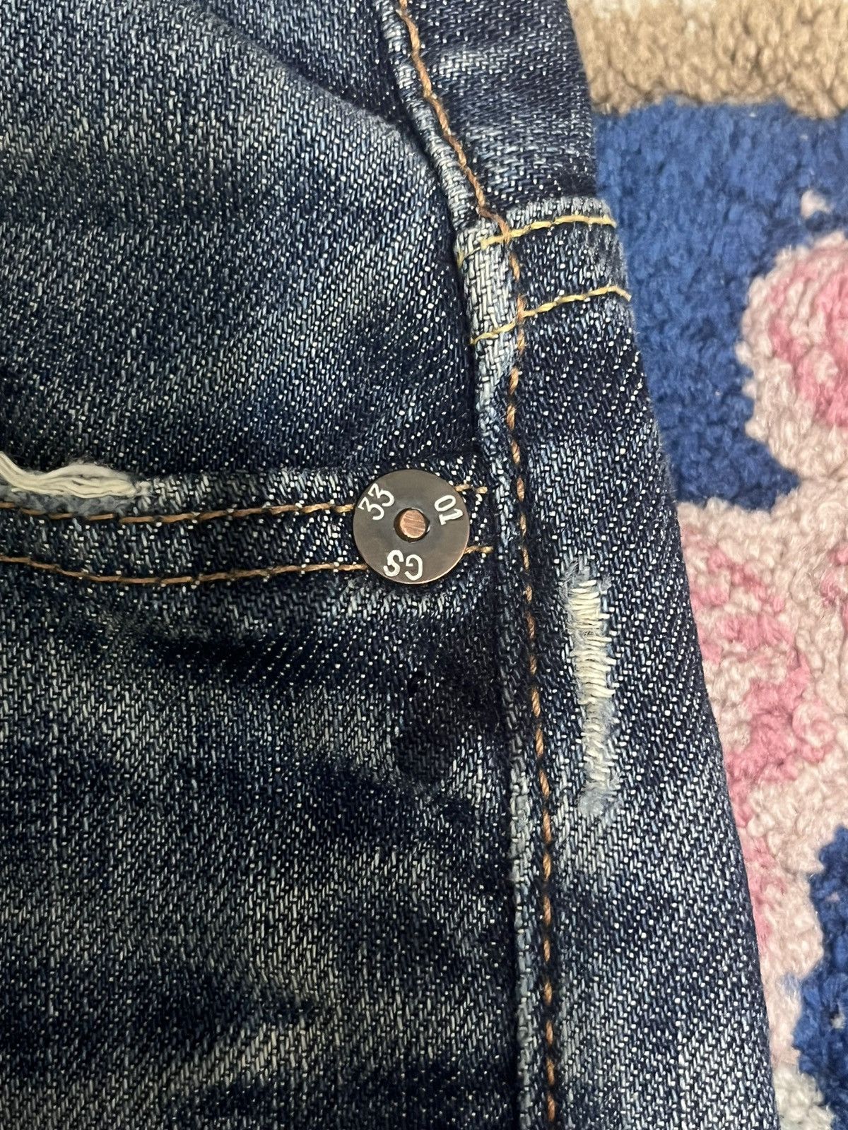 G-Star Vintage Gstar Raw Distress Style Jeans Size US 34 / EU 50 - 7 Thumbnail