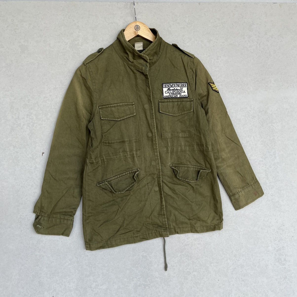 Other Vintage Denim Dungree Full Button Military Jacket Khaki Gren Size US M / EU 48-50 / 2 - 3 Thumbnail