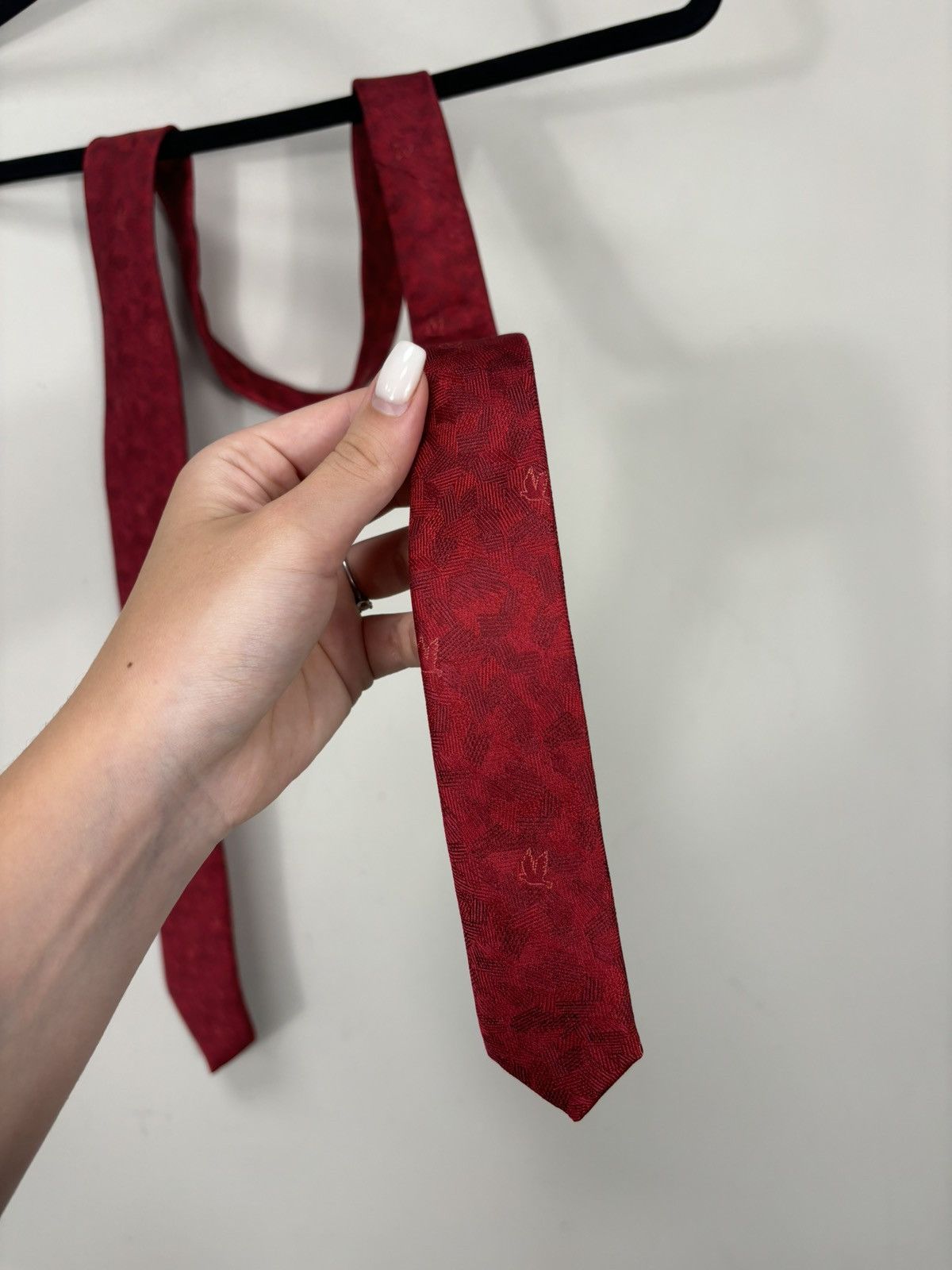 Lanvin Lanvin Paris Nestle NEW Rare Abstract Bird Pattern Silk Tie Size ONE SIZE - 6 Thumbnail
