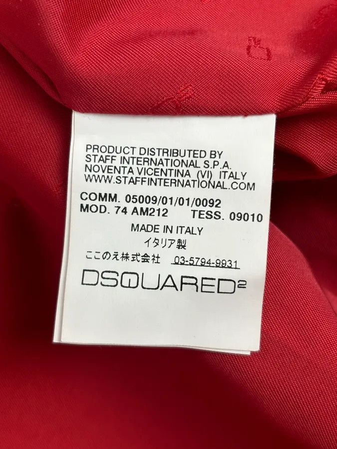 Dsquared2 AW2009 Dsquared2 Red Leather Fur Collar Jacket Size US M / EU 48-50 / 2 - 10 Thumbnail