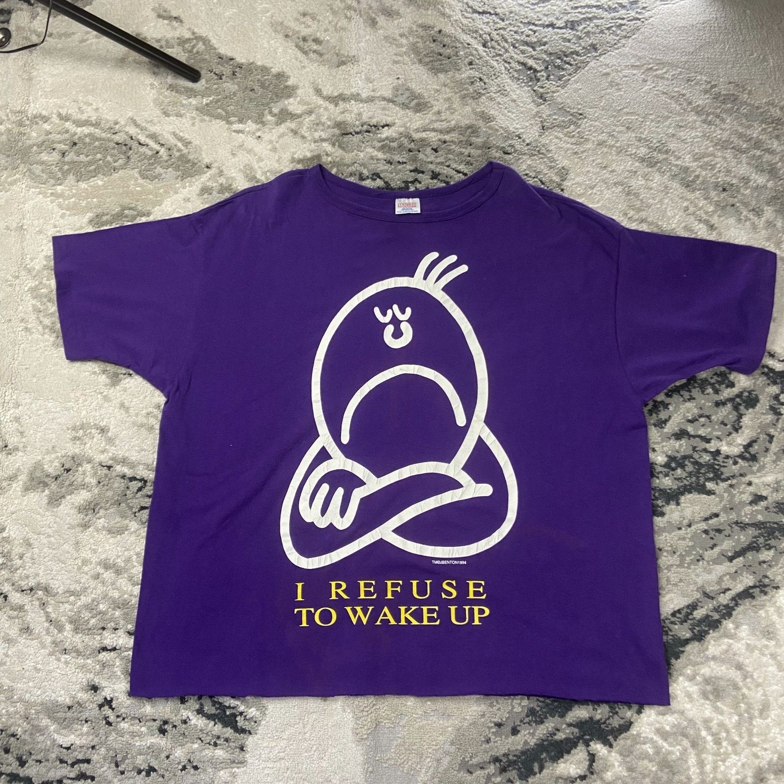 & Other Stories Hugger Jim Benton I Refuse To Wake Up One Size Purple vtg Size ONE SIZE - 1 Thumbnail