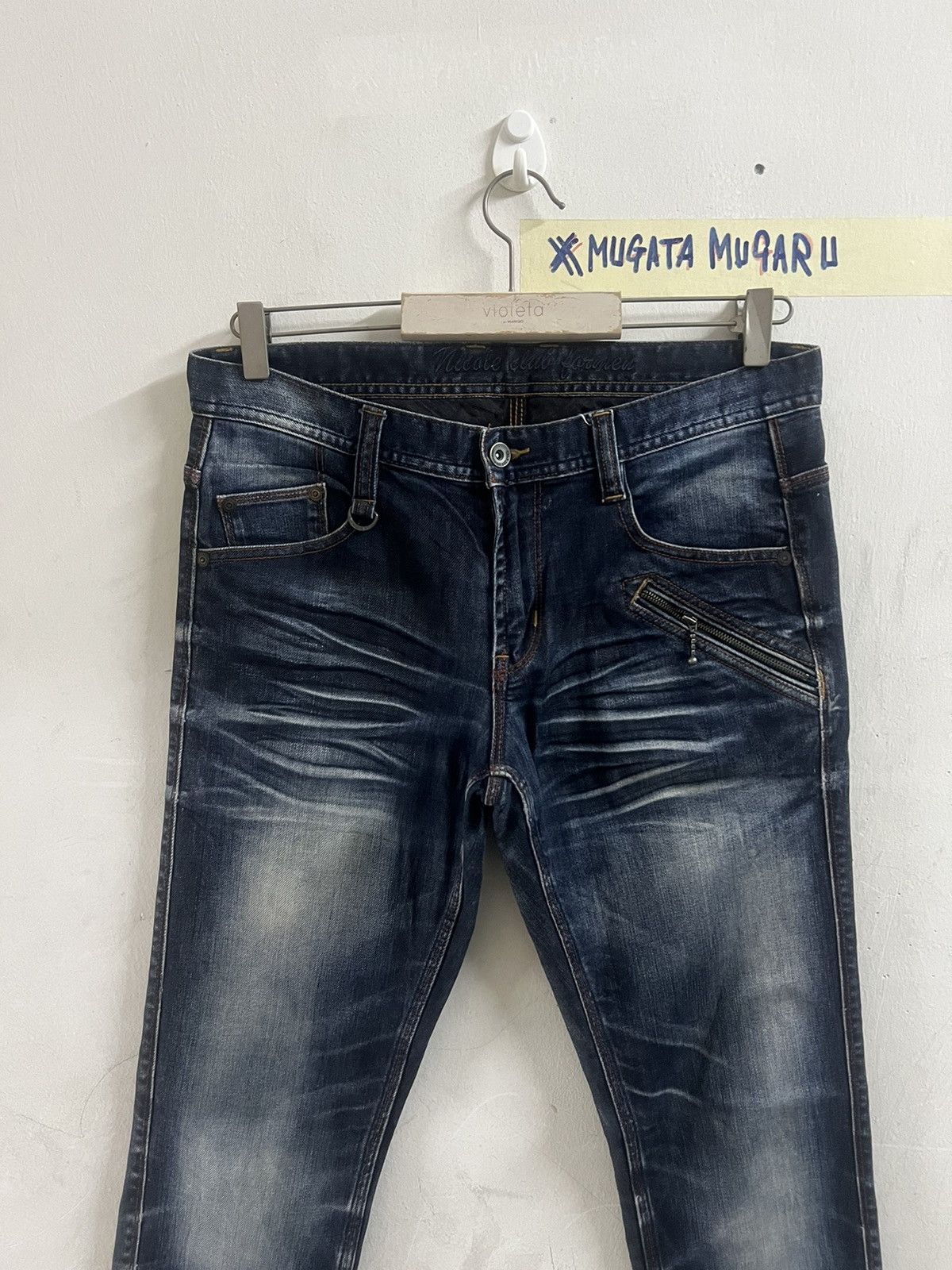 Japanese Brand × Vintage VINTAGE Y2K NICOLE CLUB DISTRESSED DENIM PANT Size US 32 / EU 48 - 2 Thumbnail