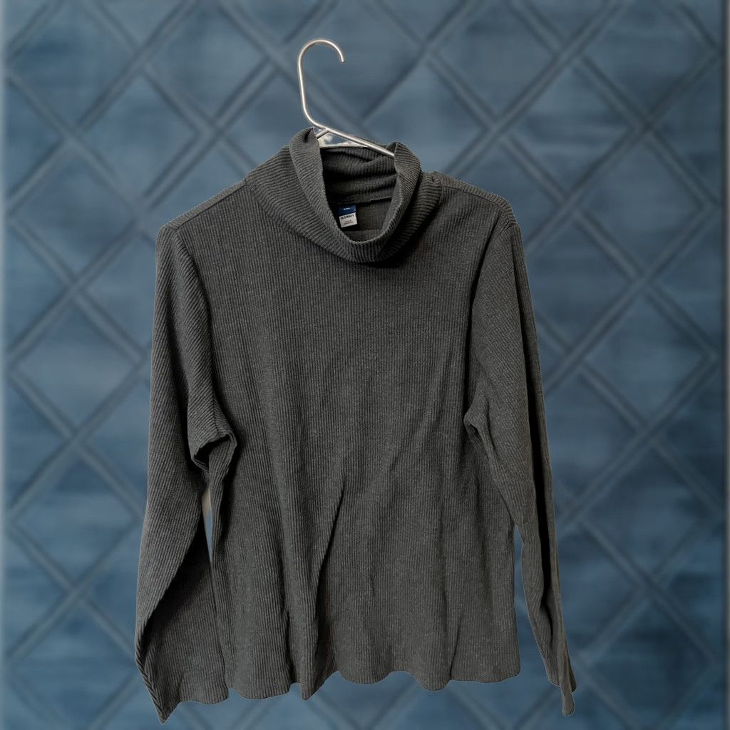 Old Navy Old Navy Ribbed Knit Gray Turtleneck Long Sleeve Women's Top 2XL Gray Ribbed Knit Turtleneck Pullover Casual Fall Winter Women XXL Size XXL / US 16-18 / IT 52-54 - 1 Thumbnail