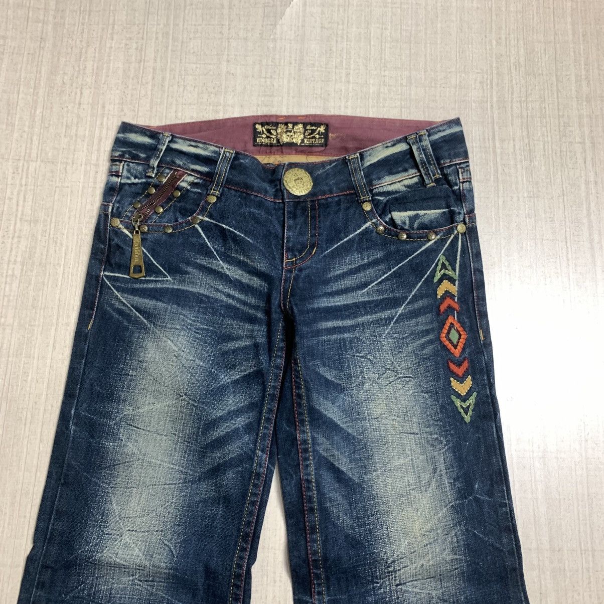 If Six Was Nine 2000s japanese archive Flared denim jeans Size US 34 / EU 50 - 4 Thumbnail