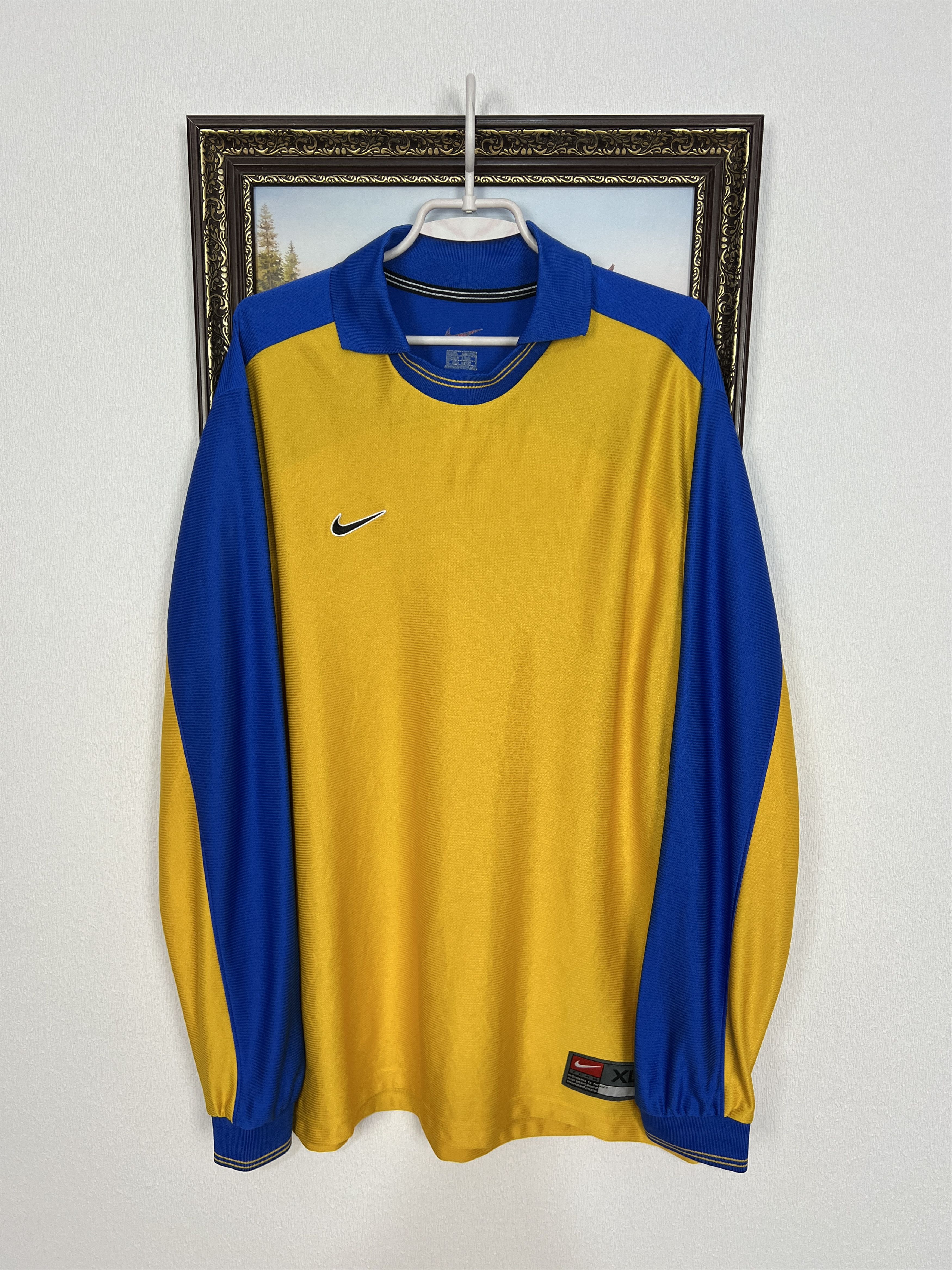 Nike Vintage Football Template Shirt Soccer Long Sleeve Jersey Size US XXL / EU 58 / 5 - 1 Thumbnail