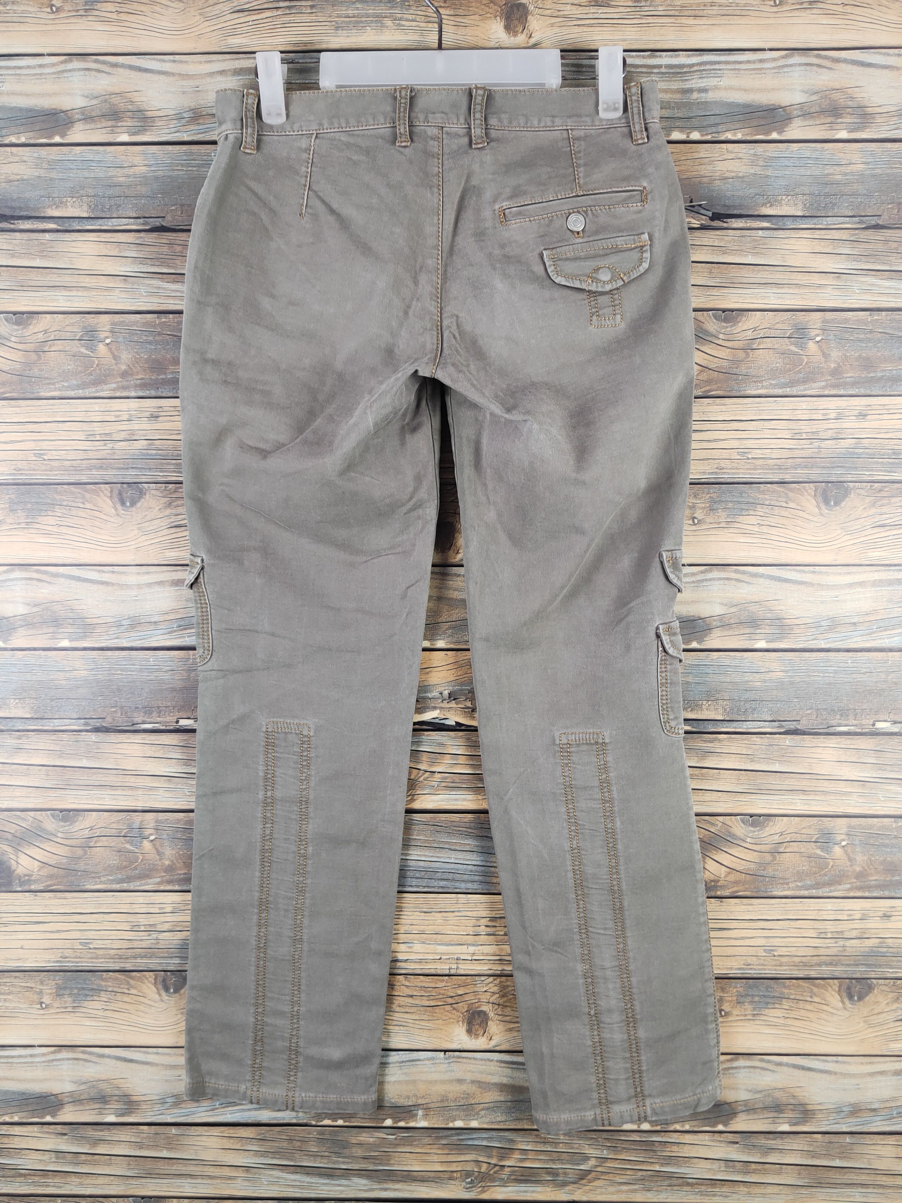 Japanese Brand DL Appena Due Green Faded Multipocket Cargo Pants #2420 Size 27" / US 4 / IT 40 - 7 Thumbnail