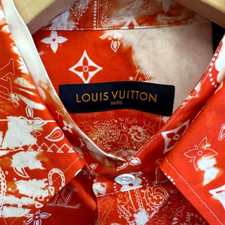 Louis Vuitton Louis Vuitton 22 SS red tie-dye full print shirt 2502-Nexta Size US XL / EU 56 / 4 - 4 Thumbnail