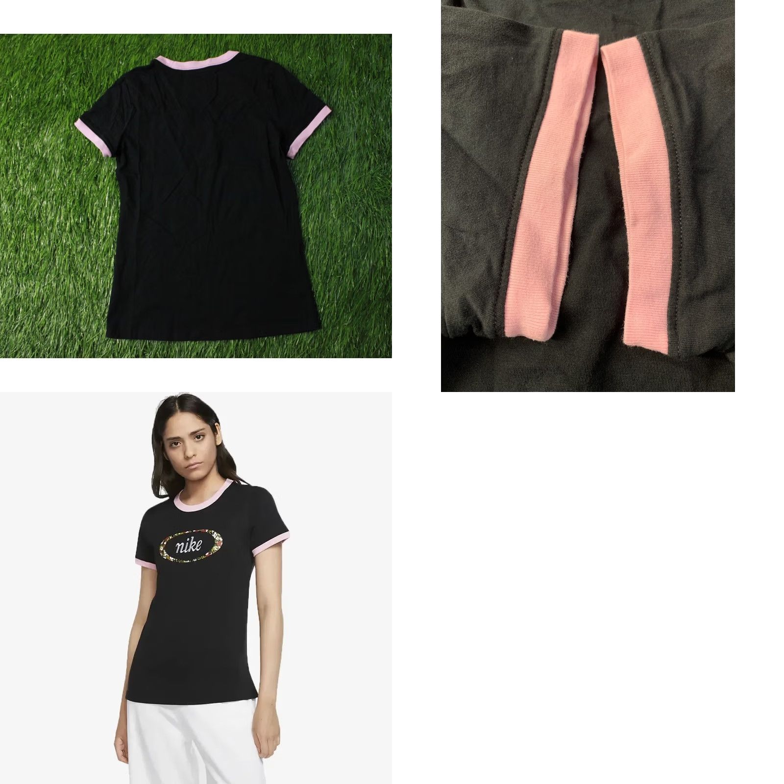 Nike NIKE Shirt Women XS Black and Pink 2020 Jersey T-Shirt Short Sleeve Casual Crew Neck 100% Cotton Logo Vintage No Size XS / US 0-2 / IT 36-38 - 8 Thumbnail