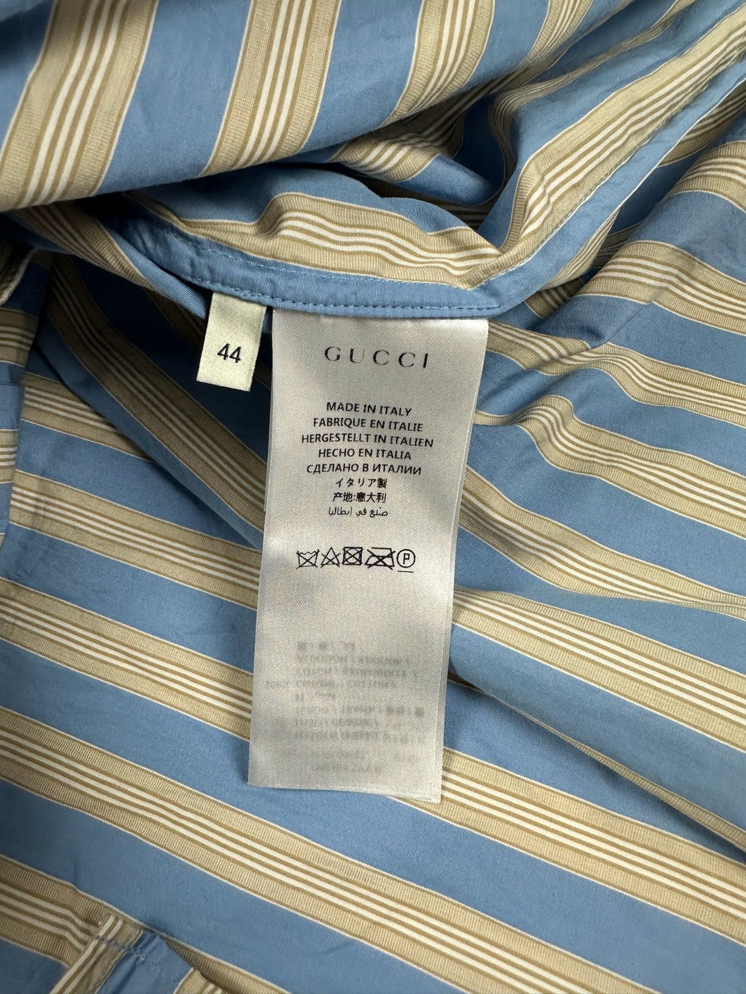 Gucci Gucci Big Bowling Striped Shirt Size US S / EU 44-46 / 1 - 10 Thumbnail