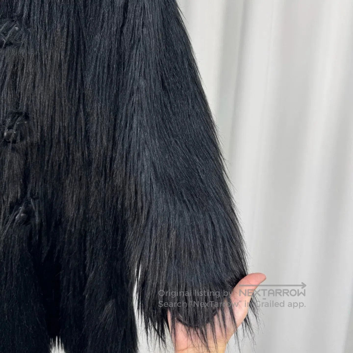 AYA MUSE Alabama Muse Black Fur Coat. Size M / US 6-8 / IT 42-44 - 4 Thumbnail
