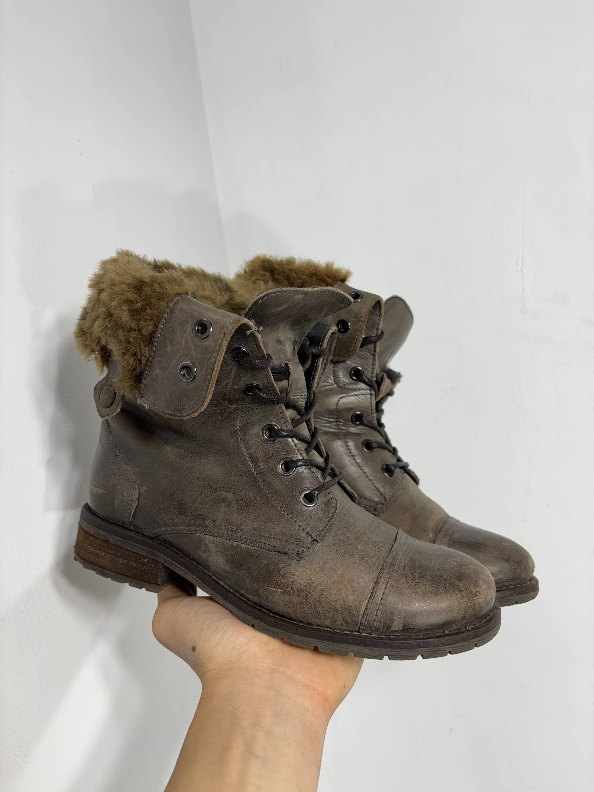 Hysteric Glamour VTG Avant Garde Fur AS 98 Style Leather Boots Shoes Size US 5 / EU 37 - 3 Thumbnail