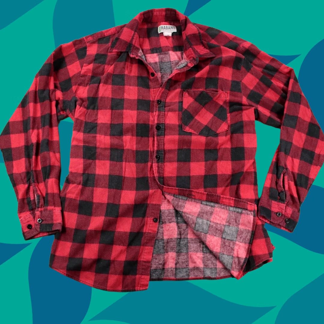 Haband VINTAGE Haband Shirt XL Plaid Grunge Punk 90s 00s Indie Mens Size US XL / EU 56 / 4 - 1 Thumbnail