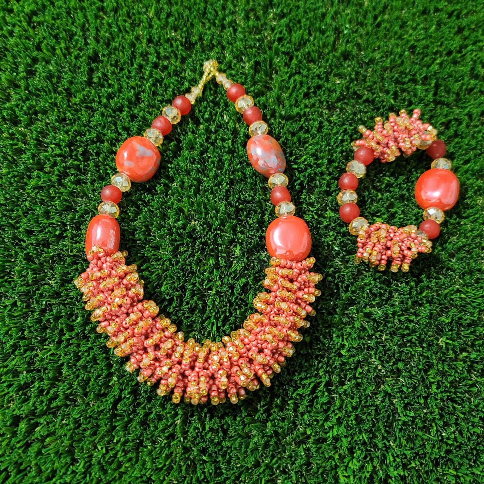 Handmade Custom Handmade Ghanaian West African Chunky Jewelry Set Size ONE SIZE - 1 Thumbnail