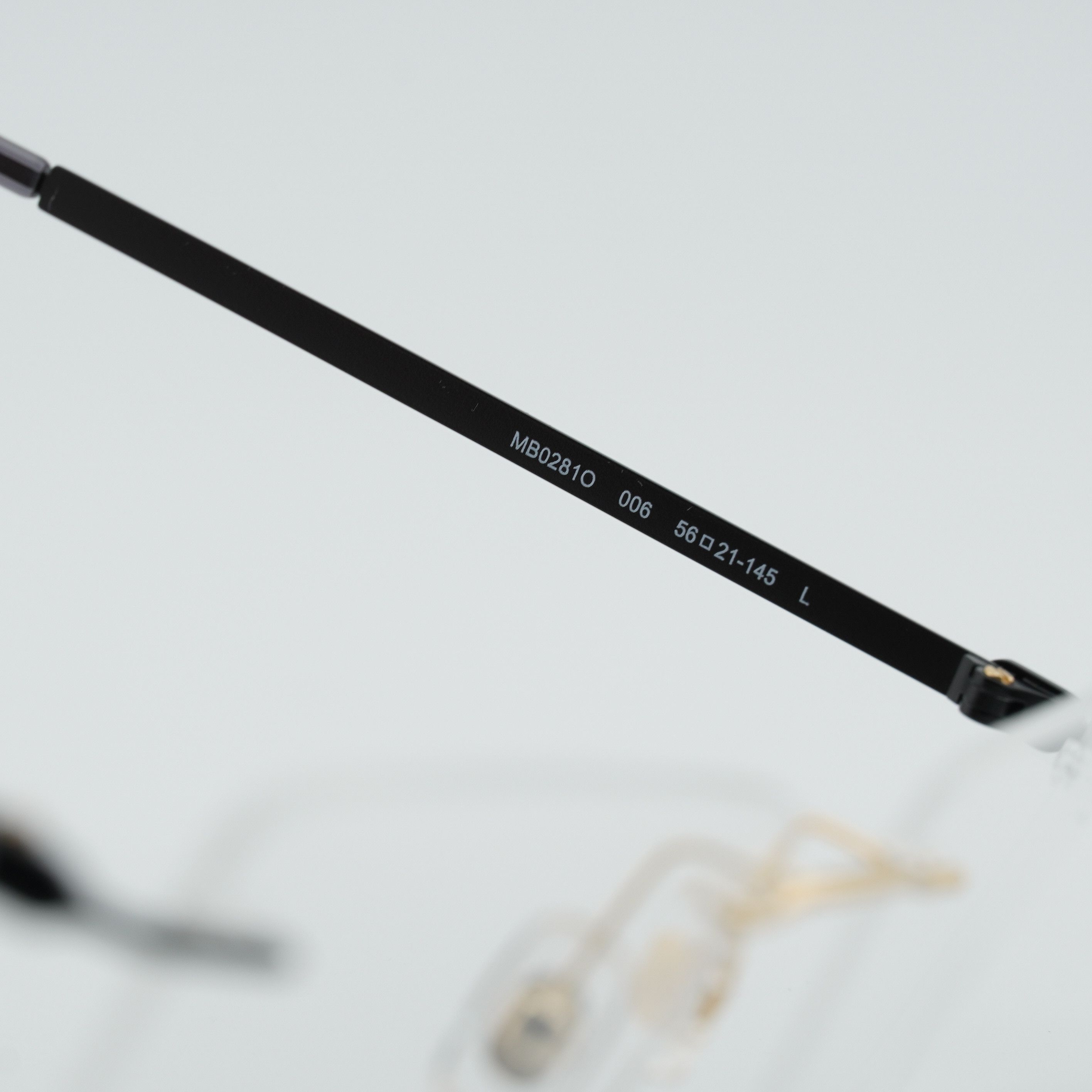 Montblanc Montblanc MB0281O 006 Eyeglasses Gold/Black 56mm Rectangle Size ONE SIZE - 8 Thumbnail