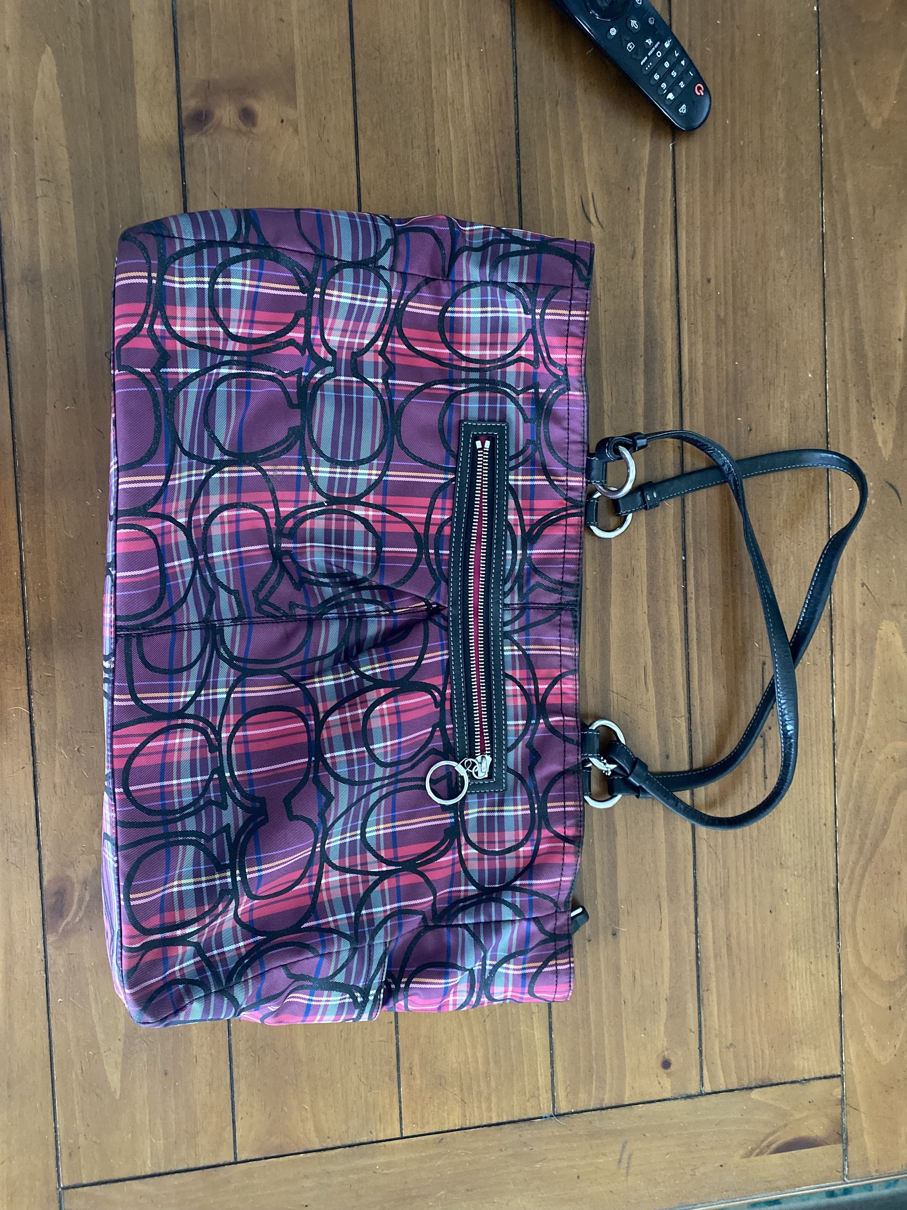Coach Coach Poppy Tartan Plaid Op Art Tote Bag Size ONE SIZE - 1 Preview