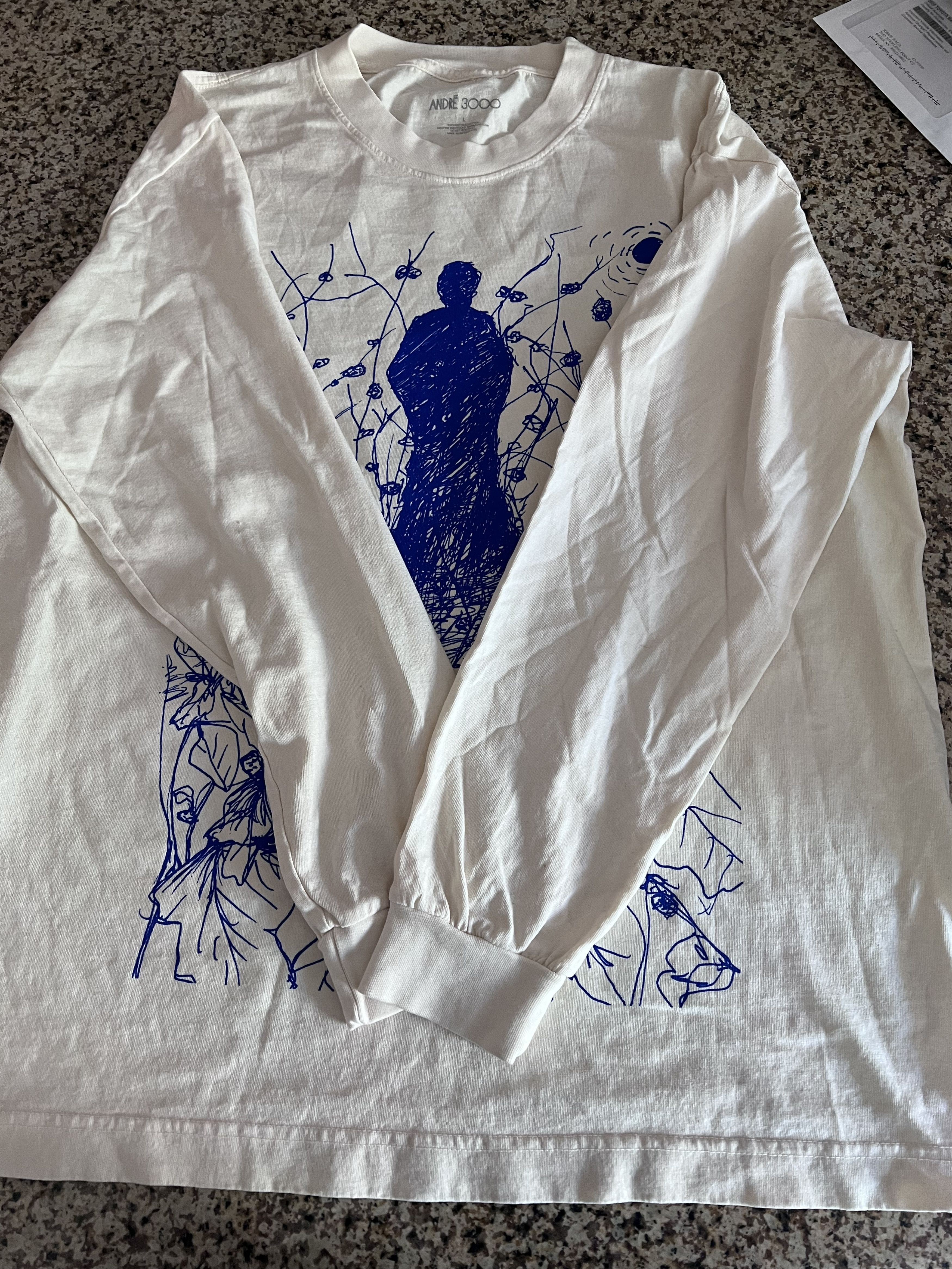 Band Tees André 3000 Sketch Tour Long-Sleeve Size Large Size US L / EU 52-54 / 3 - 8 Thumbnail