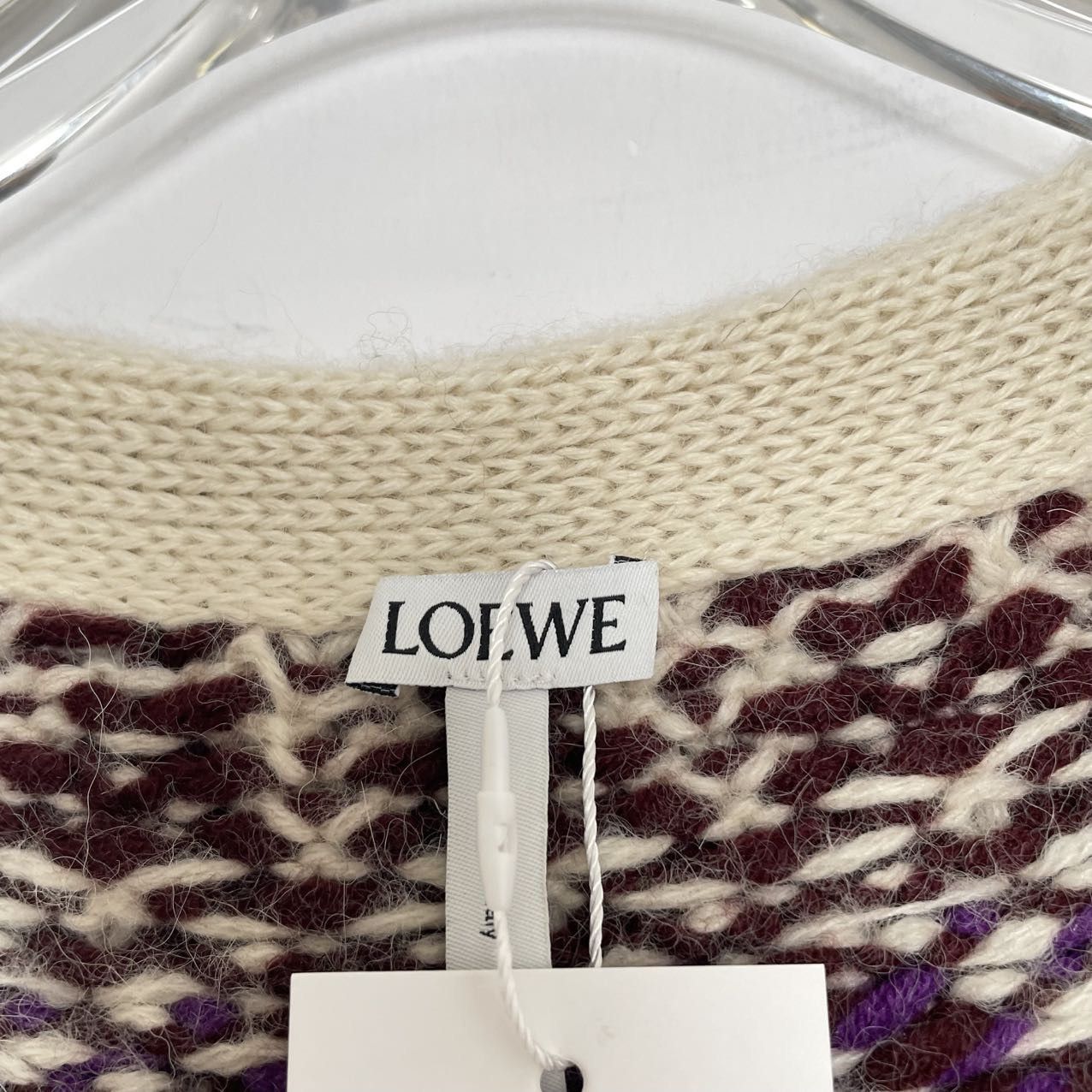 Loewe Loewe Off-white V-neck Letter Pattern Knit Cardigan K26WX Size XS / US 0-2 / IT 36-38 - 5 Thumbnail