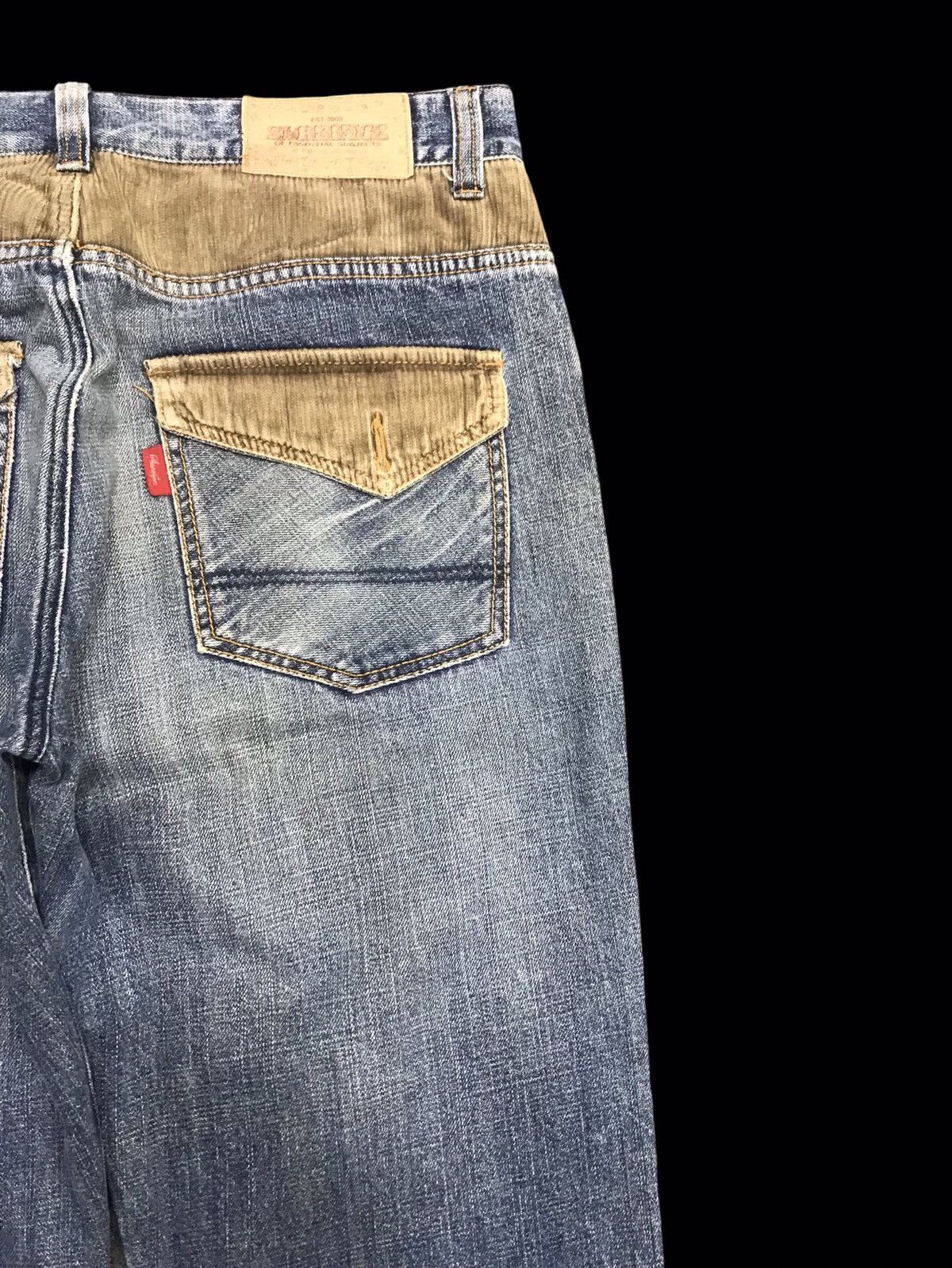 Japanese Brand 💥DENIM ART💥SACRIFICE Japan Destroyed Patchwork Denim F156 Size US 34 / EU 50 - 13 Thumbnail