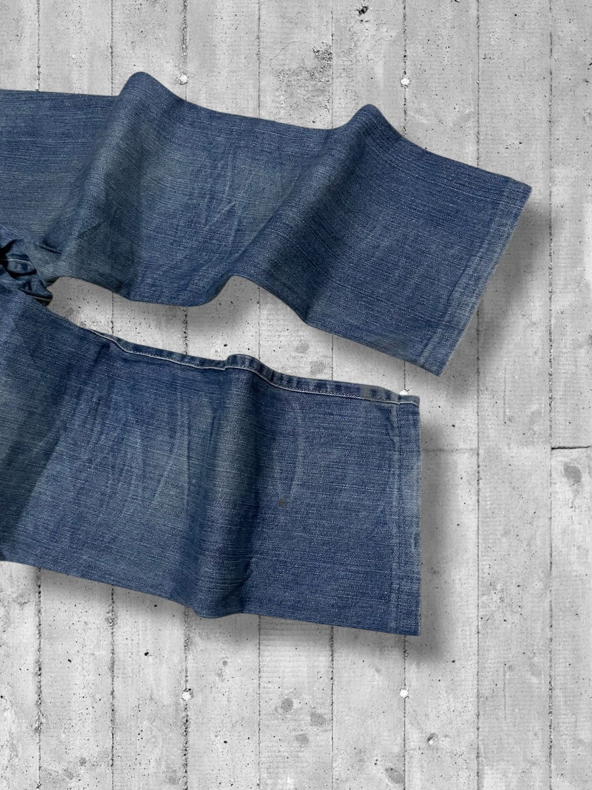 Designer × Edwin × Vintage Vintage 1990s Japan Designer Edwin Distressed Mudwash Denim Size US 32 / EU 48 - 12 Thumbnail