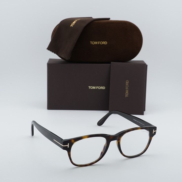 Tom Ford Tom Ford FT5898-B 052 Eyeglasses Havana 50mm Rectangle Frame Size ONE SIZE - 8 Thumbnail