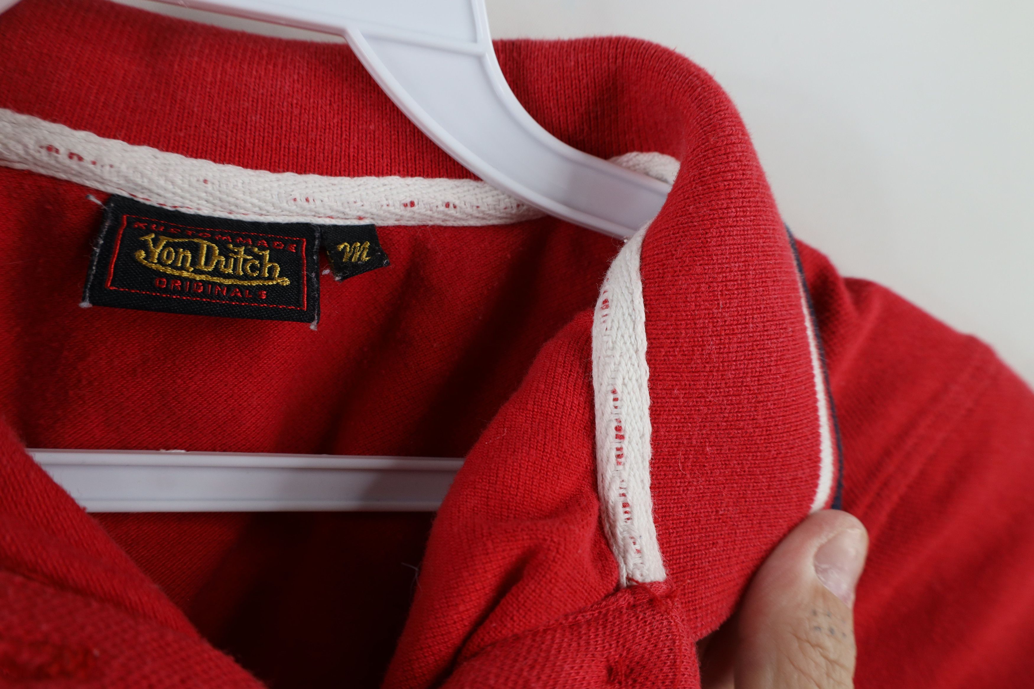 Vintage × Von Dutch Vintage Y2K Von Dutch Distressed Spell Collared Polo Shirt Size M / US 6-8 / IT 42-44 - 9 Thumbnail