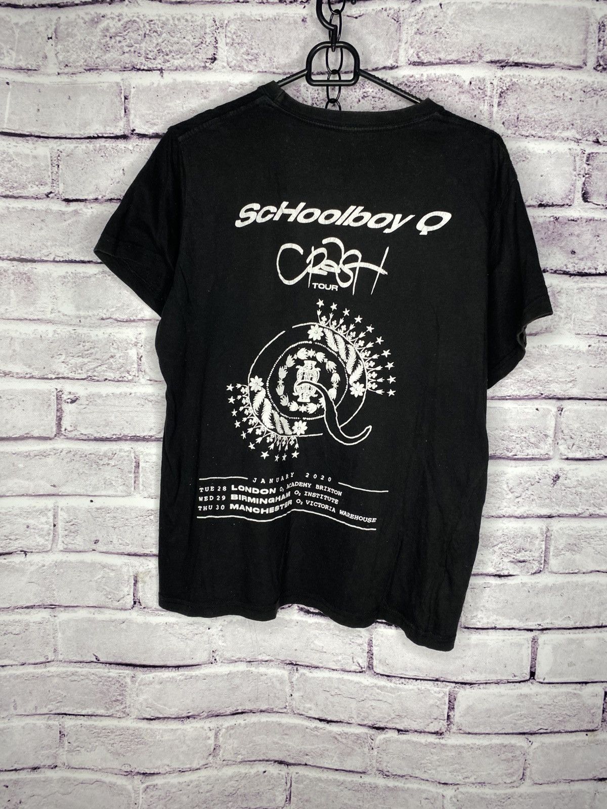 Band Tees Men's T-Shirt TDE Schoolboys Q Blank Crast UK Tour 2020 Size US M / EU 48-50 / 2 - 7 Thumbnail
