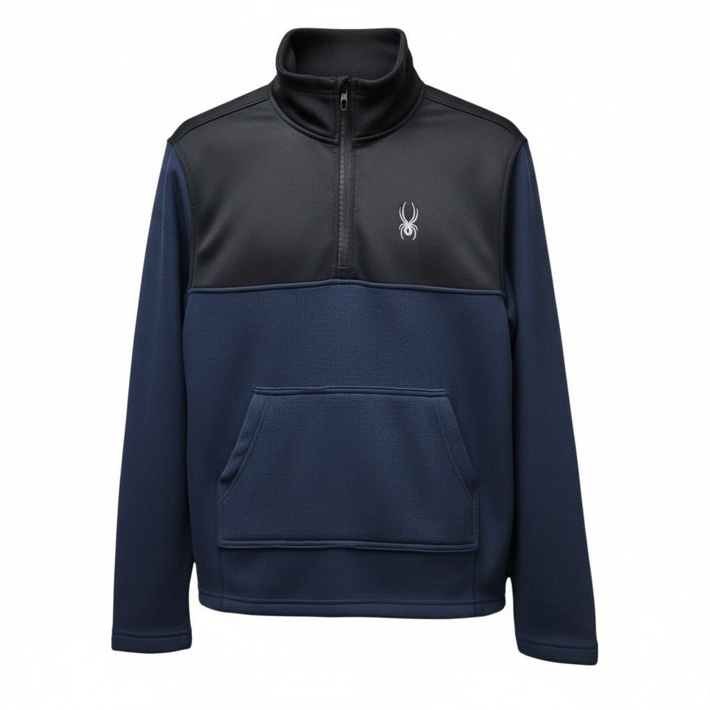 Spyder Spyder Men Quarter-Zip Long-Sleeves Hoodie Sweatshirt Medium Size US M / EU 48-50 / 2 - 1 Thumbnail
