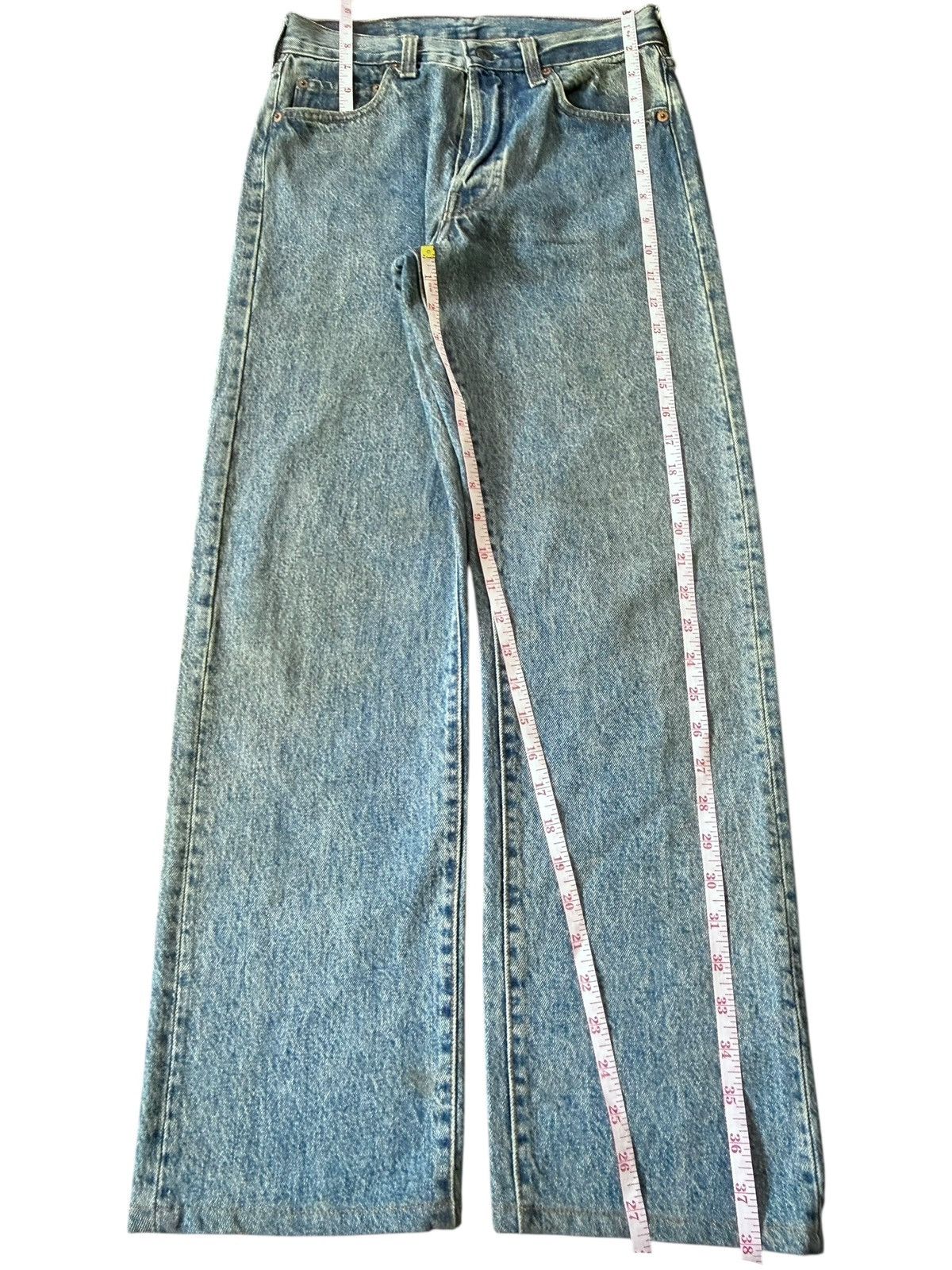 Levi's Vintage 80s Levis 501 Blue Wash Jeans Button 555 Size US 27 - 7 Thumbnail
