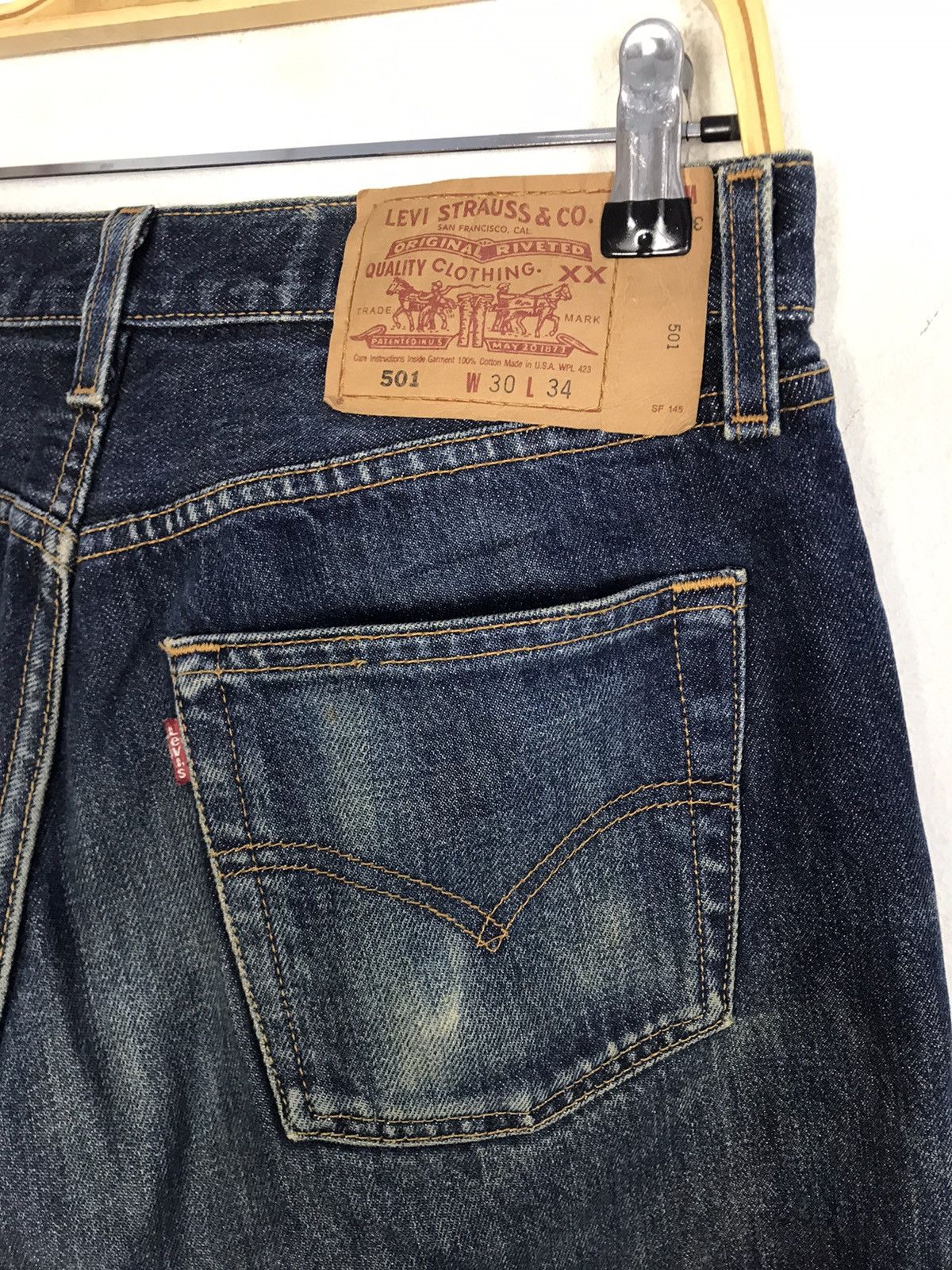 Levi's Vintage Clothing Levi's Lot 501 Indigo Denim Jeans Buttonfly Straight Size US 30 / EU 46 - 10 Thumbnail