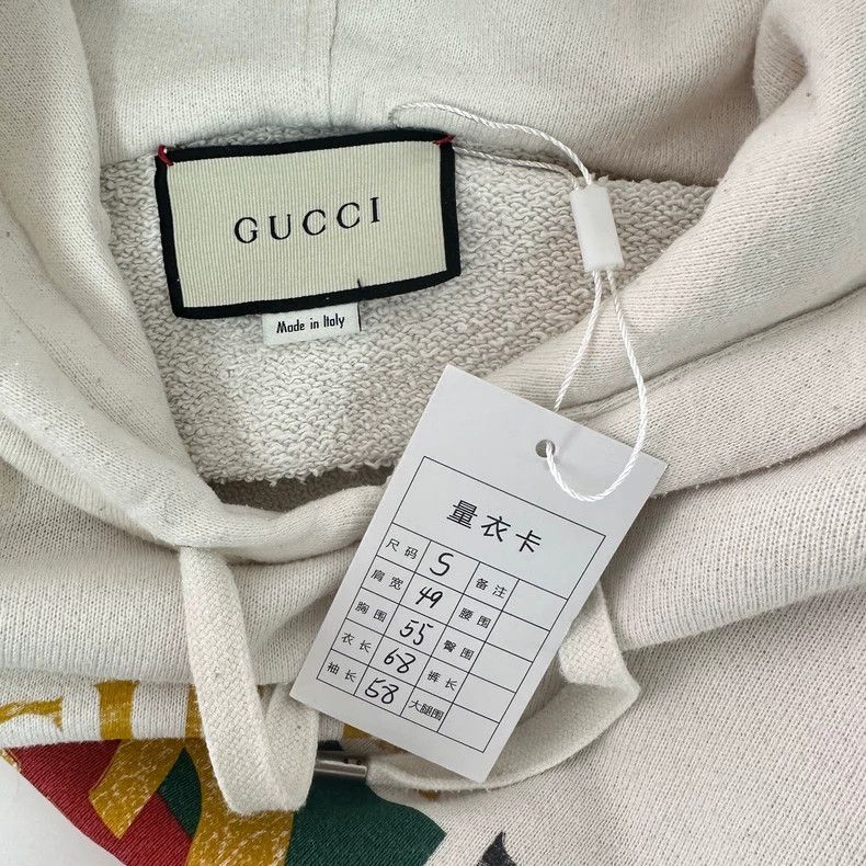 Gucci GucciWhite square logo destroys old hooded sweatshirts 2503 Size US S / EU 44-46 / 1 - 4 Thumbnail