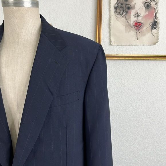 Salvatore Ferragamo Salvatore Ferragamo Wool Solid 2 Button Suit Jacket Blazer Size 44L - 2 Thumbnail