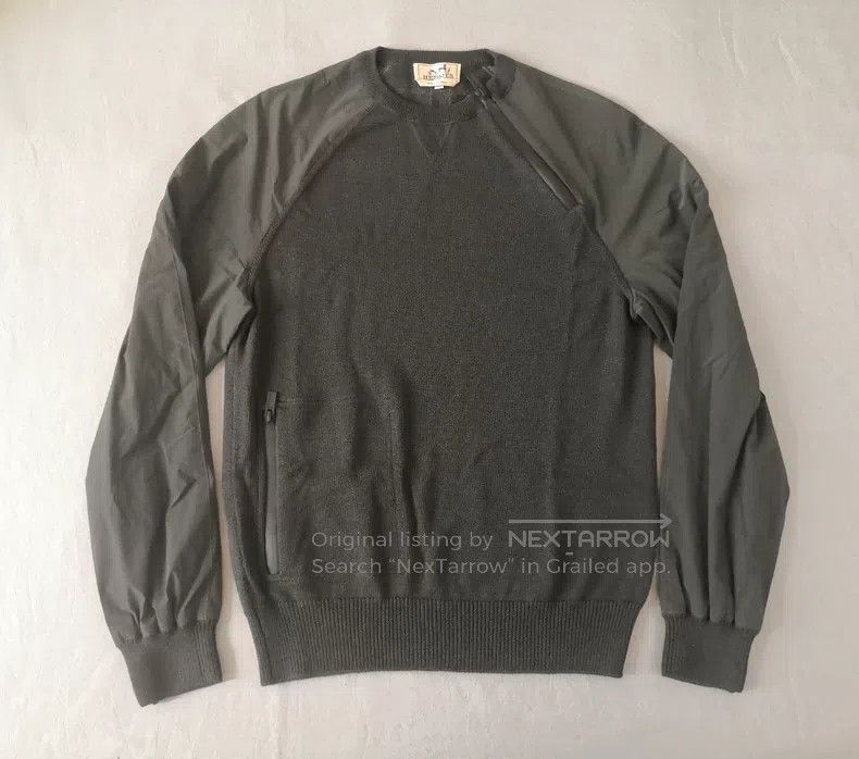 Other Hermes Knitted sweater, olive green, 100% wool pieced Size US S / EU 44-46 / 1 - 1 Thumbnail