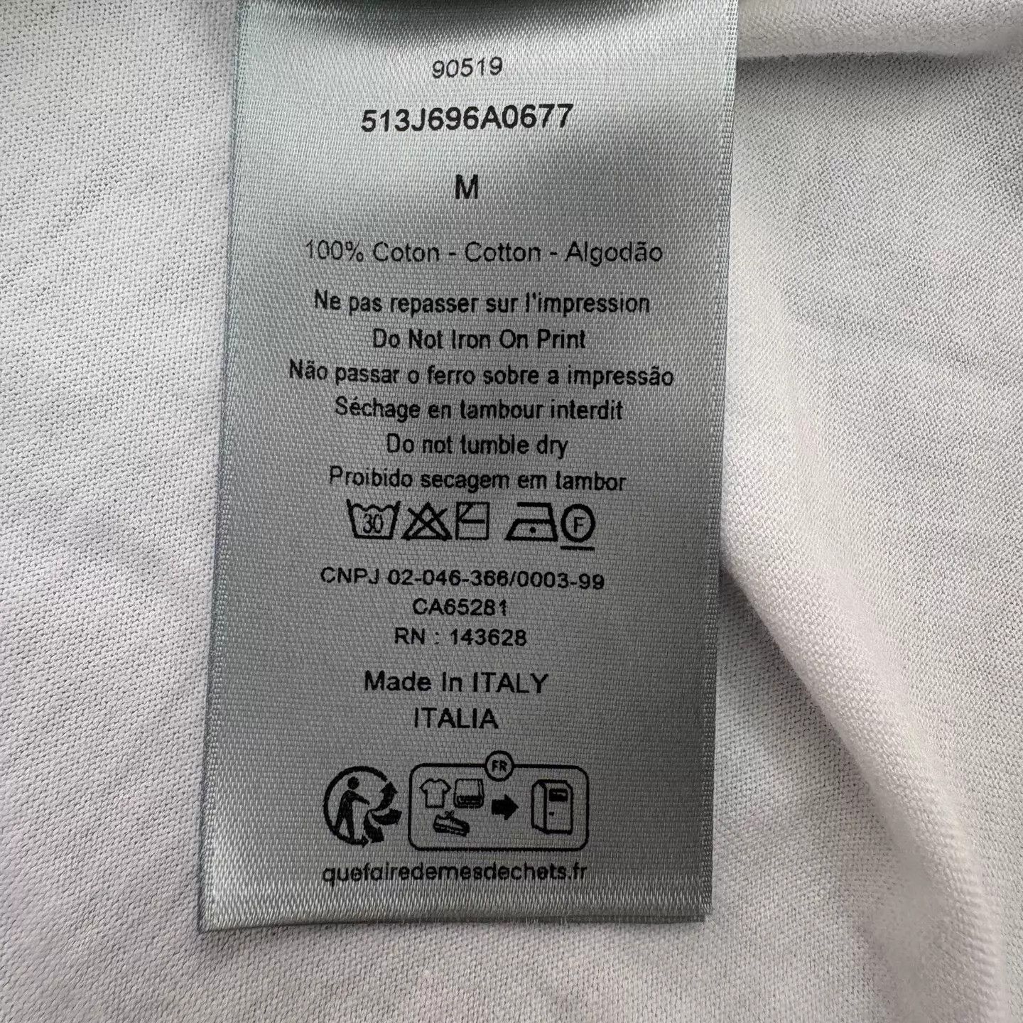 Dior Dior Flocked Archive Tag Oversized Unisex Tee XS/M Size US M / EU 48-50 / 2 - 7 Thumbnail