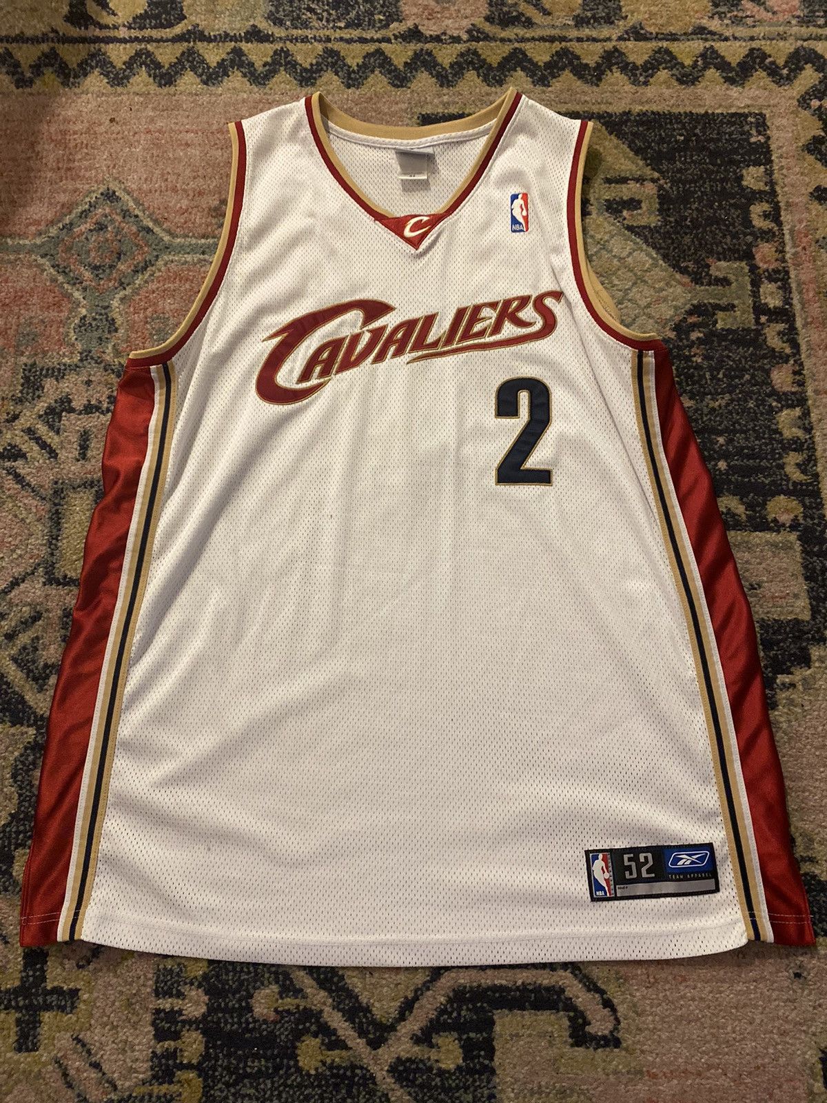 image of NBA x Reebok Vintage Cleveland Cavaliers Jersey in White, Men's (Size XL)