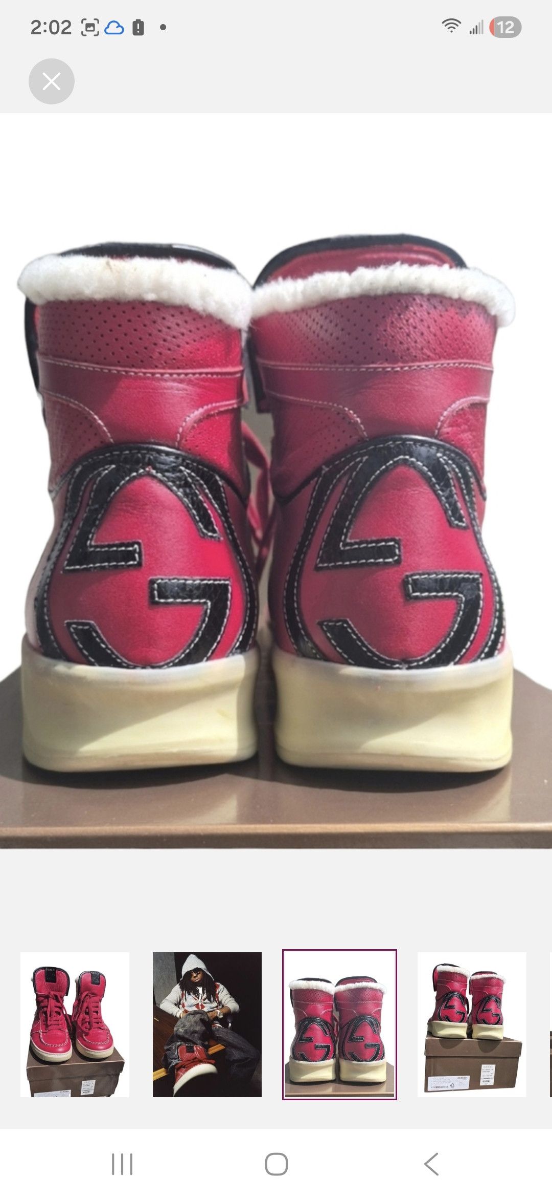 Gucci Gucci 2007©️ S.TTO PELLE S. GOMMA Leather High-Top Sneakers Size US 10.5 / EU 43-44 - 3 Thumbnail