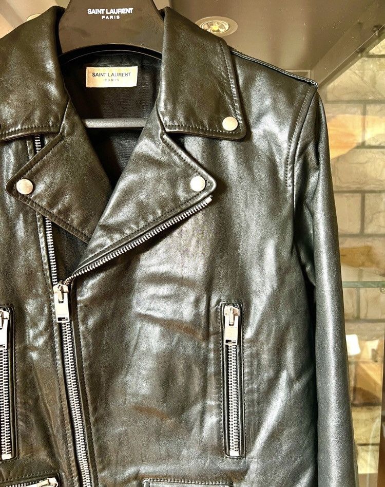 Saint Laurent Paris × Yves Saint Laurent Saint Laurent 16fw Year L01 motorcycle leather jacket Size US M / EU 48-50 / 2 - 2 Thumbnail