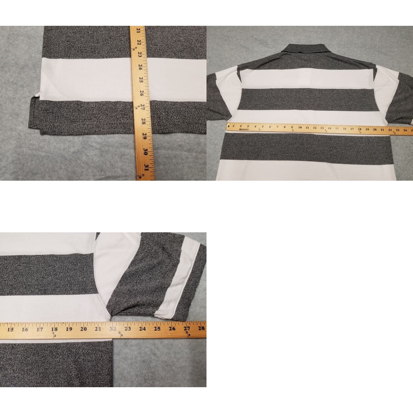 Vintage VINTAGE St Germain Polo Shirt Mens Extra Large Grey White Striped Short Sleeve Red Rhino Size US XL / EU 56 / 4 - 8 Thumbnail