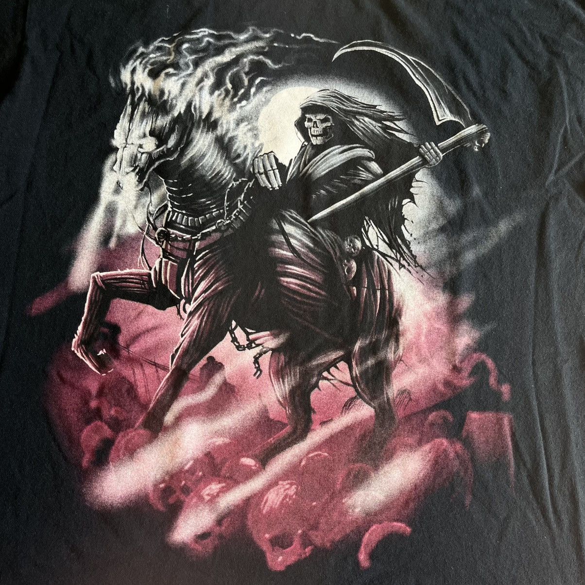 Affliction × Vintage Vintage 2000s Affliction Style Grim Reaper Skull Graphic Tee Size US L / EU 52-54 / 3 - 3 Thumbnail