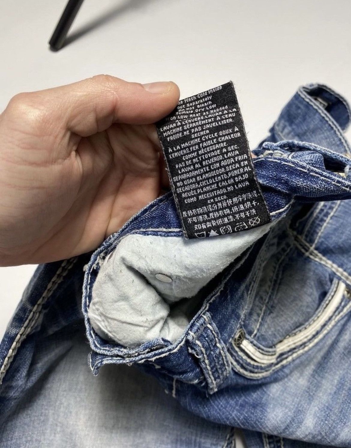 Affliction Y2K Affliction Cross Embroidered Logo Jeans Like Chrome Size US 32 / EU 48 - 16 Thumbnail