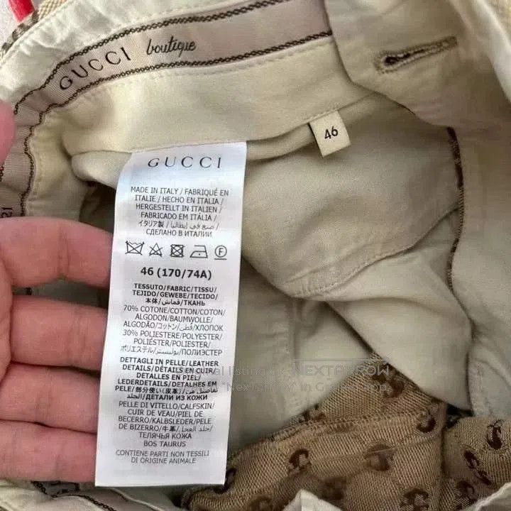 Gucci Gucci Khaki All-Over Print Shorts. Size US 30 / EU 46 - 4 Thumbnail